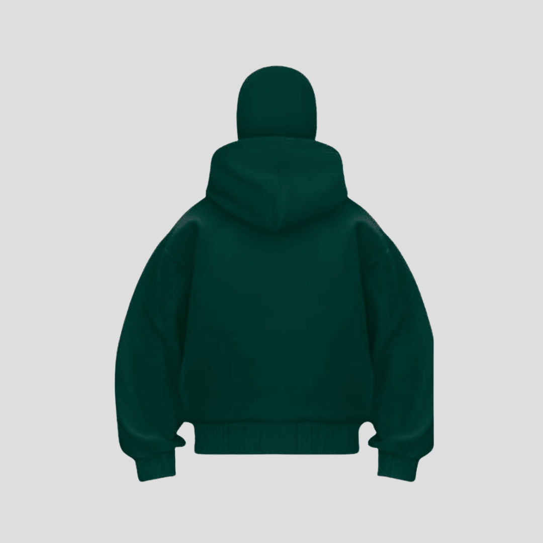 Balaclava Ninja Dark Pine Green Zipper Hoodie
