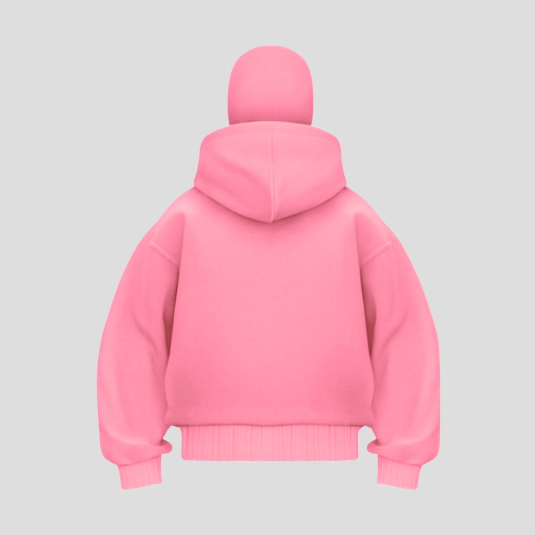 Balaclava Ninja Pink Zipper Hoodie