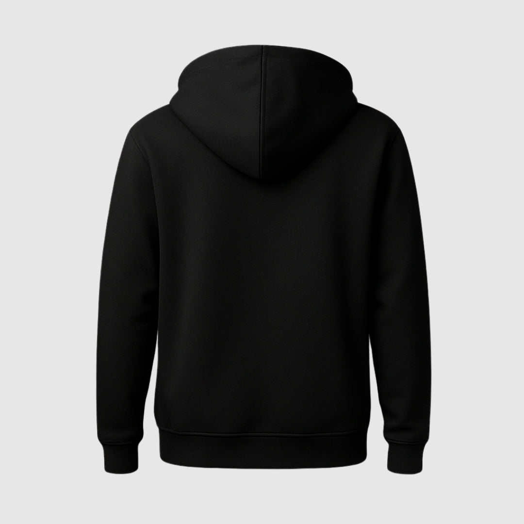 Body-Fit Black Hoodie
