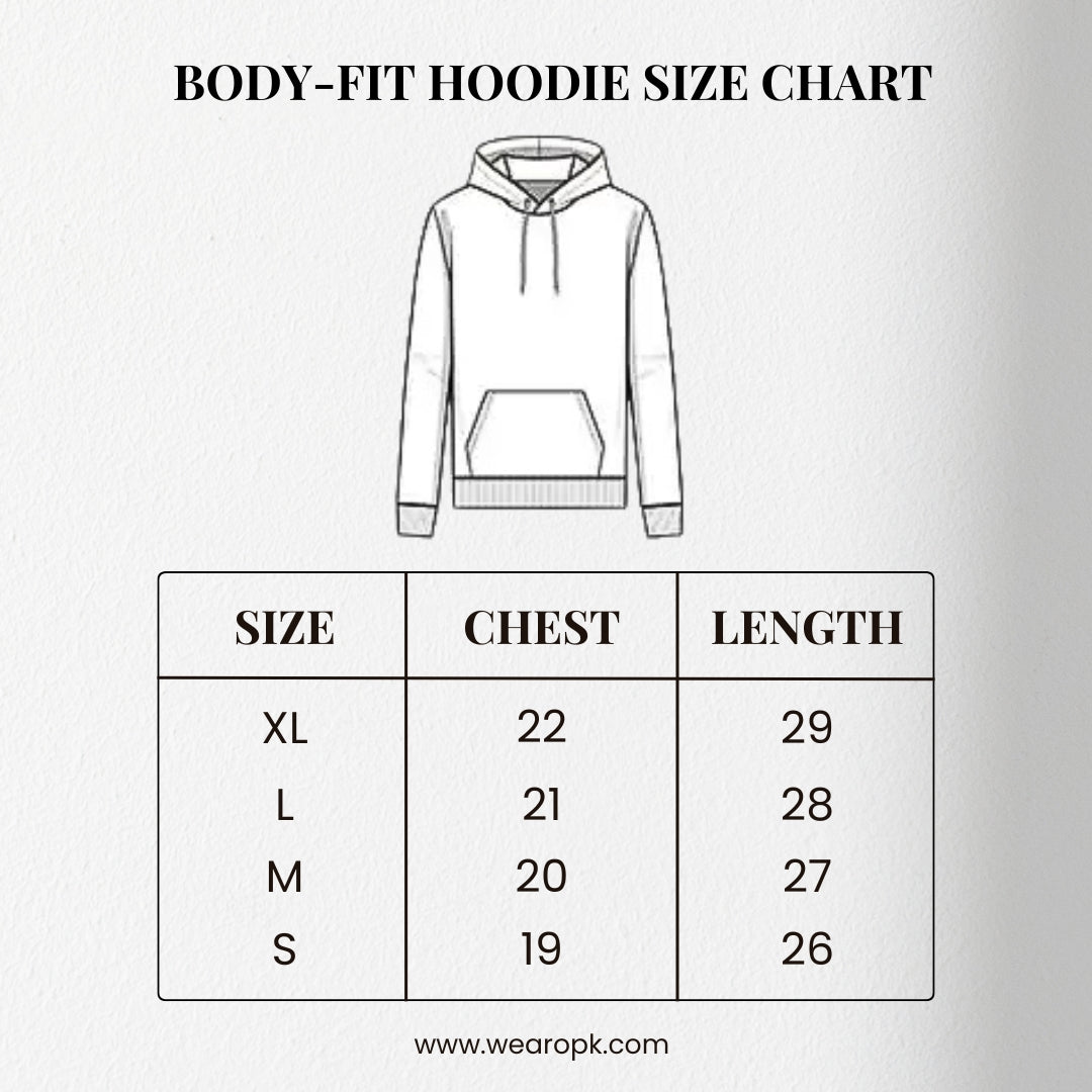 Body-Fit Black Hoodie