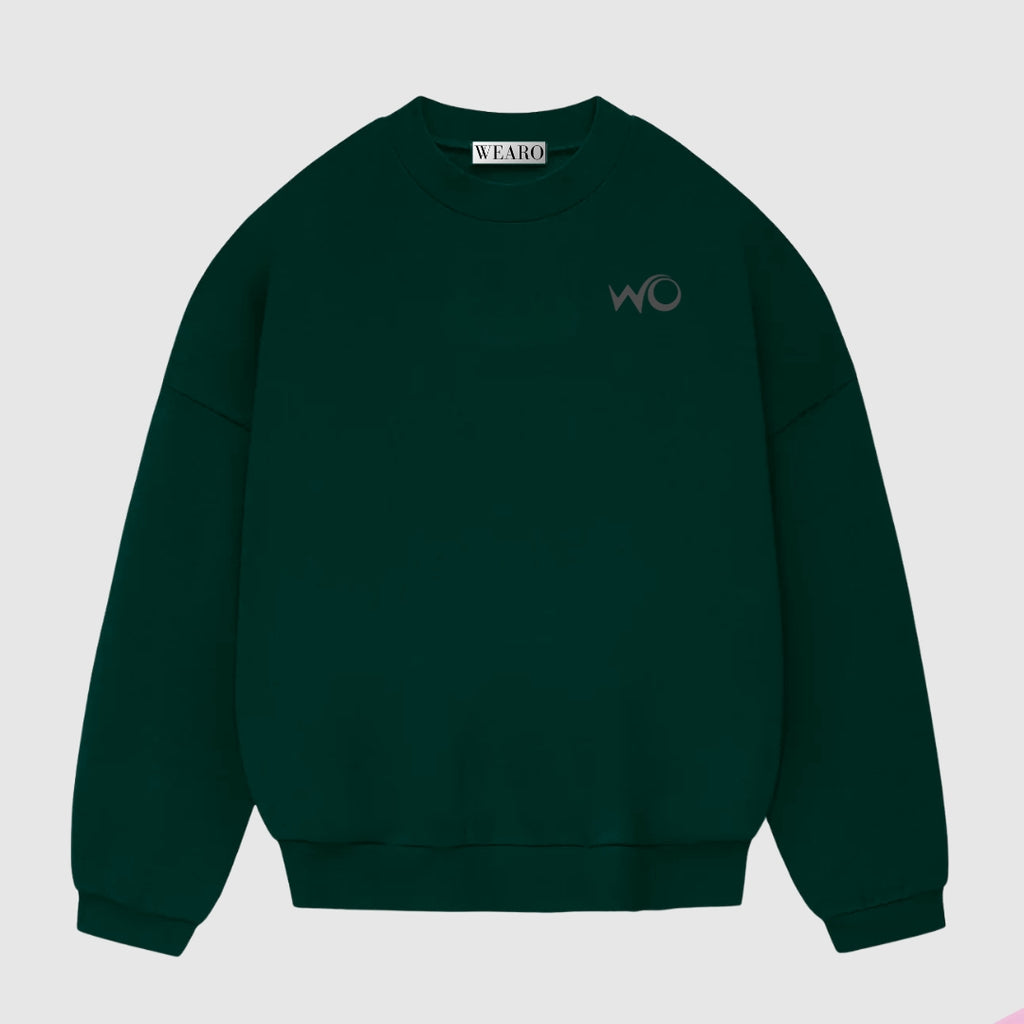 Dark Pine Green Oversize Sweatshirt