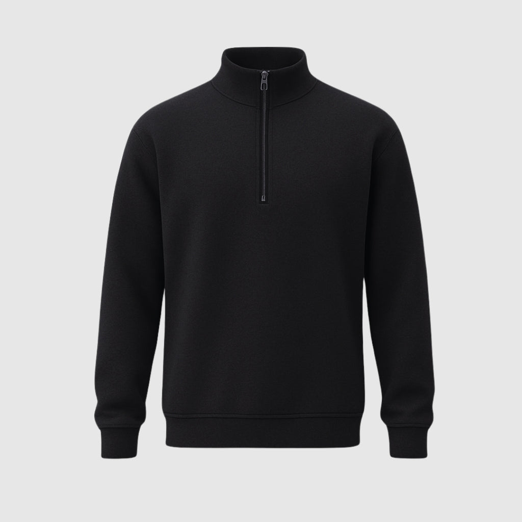 Quarter Zip Sweatshirt Black