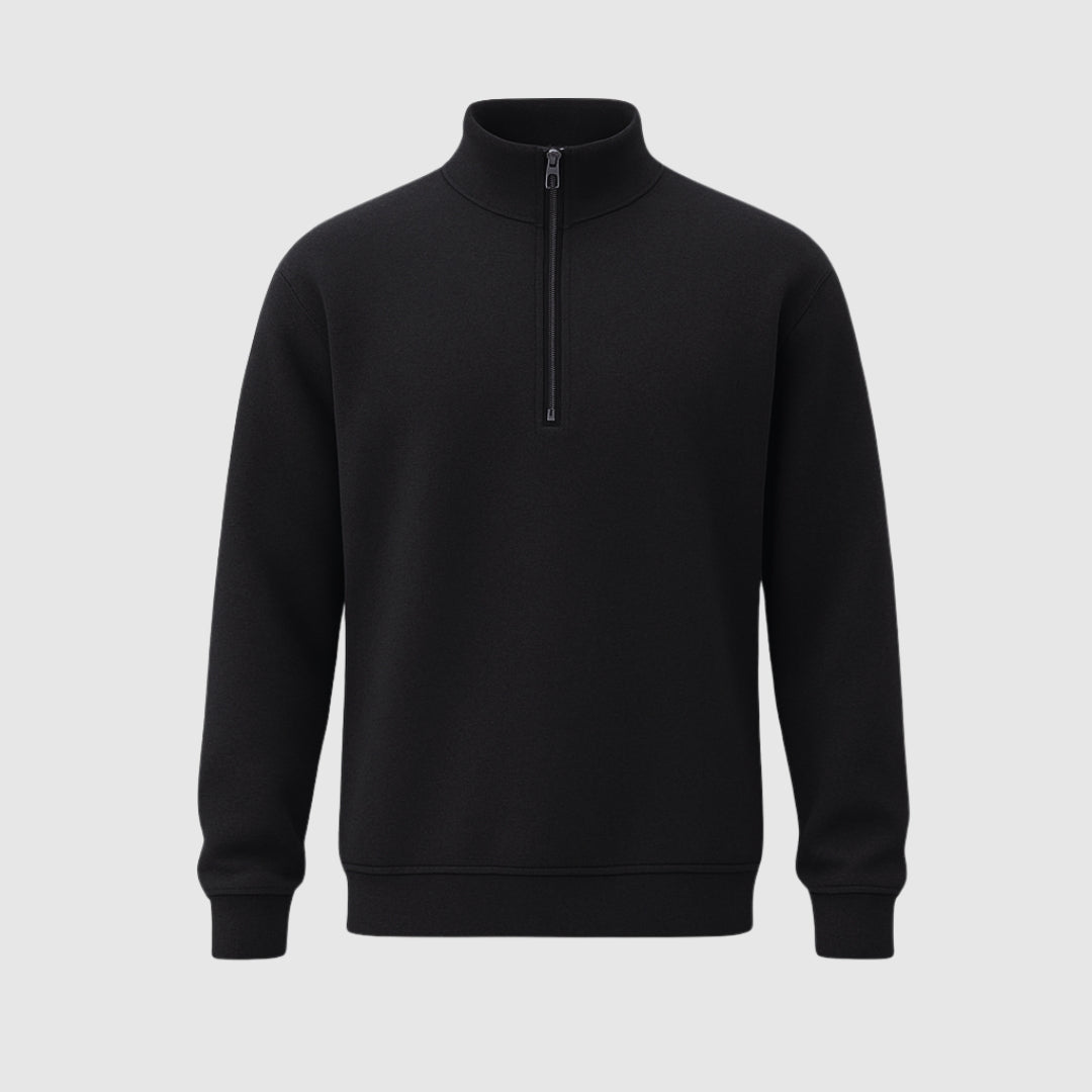 Quarter Zip Sweatshirt Black