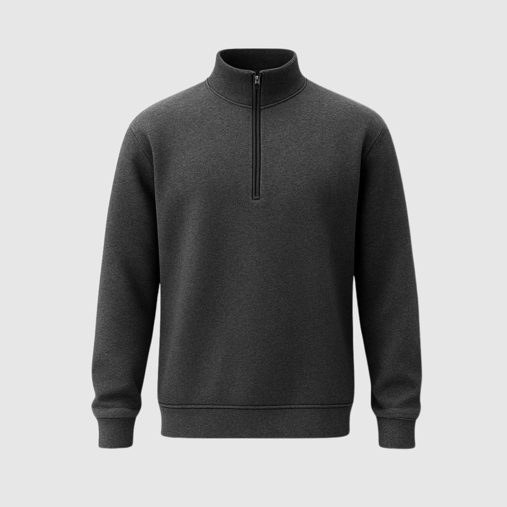 Quarter Zip Sweatshirt Grey