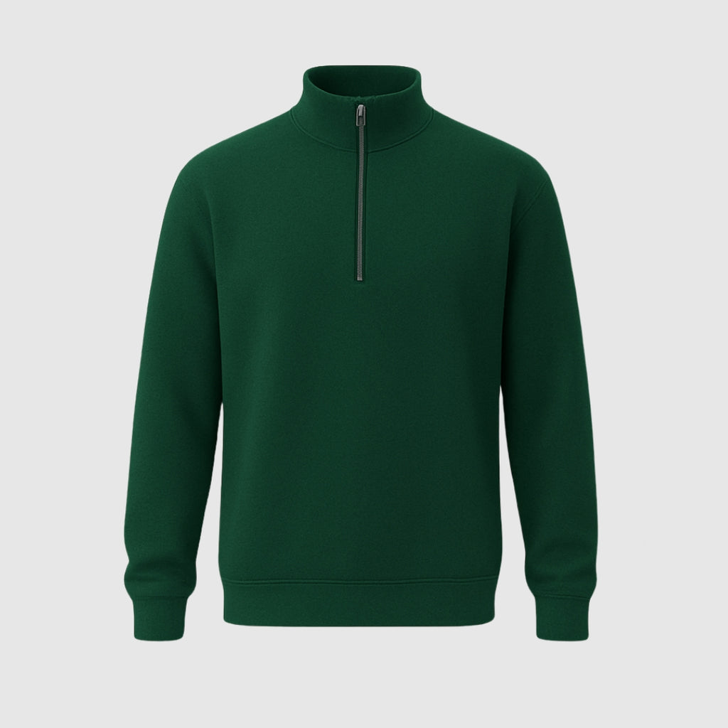Quarter Zip Sweatshirt Dark Pine Green