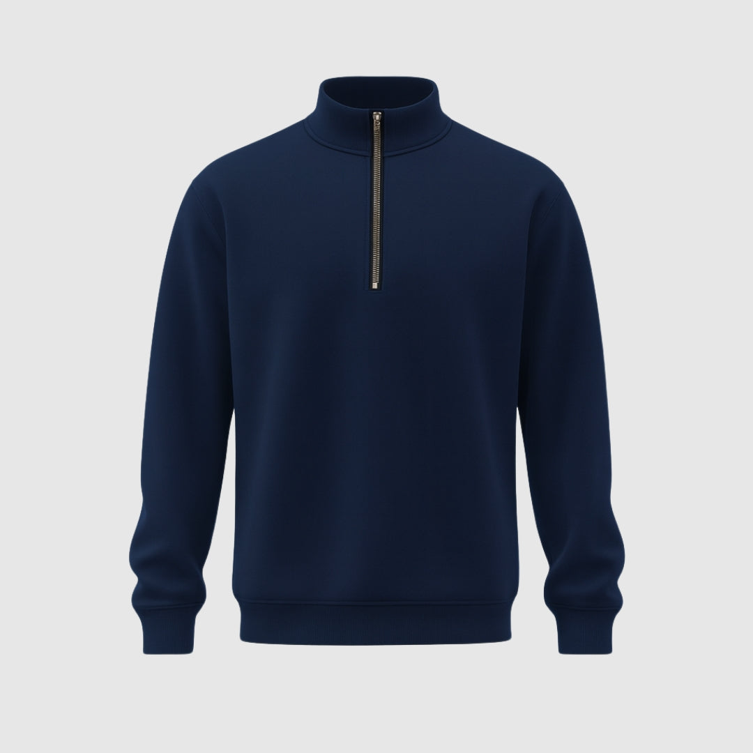 Quarter Zip Sweatshirt Navy Blue