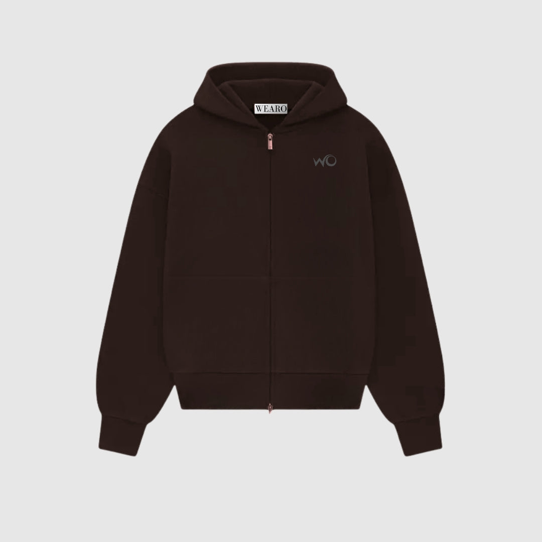 Chocolate Brown Zipper Hoodie