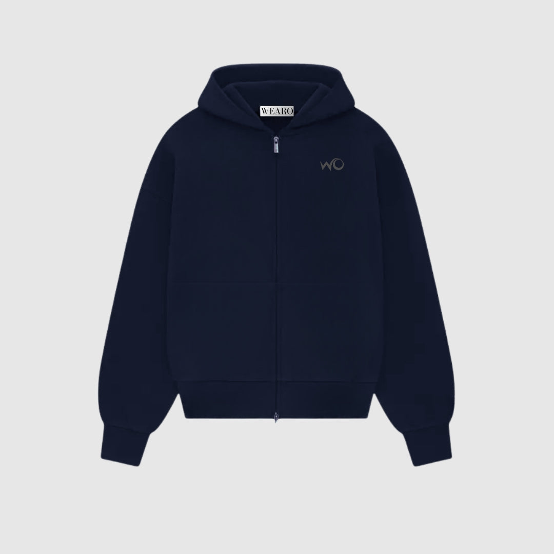 Navy Blue Zipper Hoodie