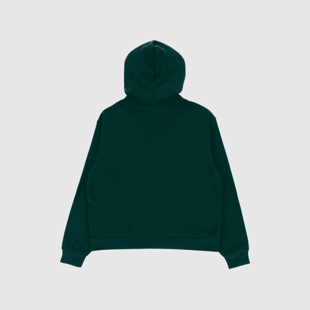 Dark Pine Green Zipper Hoodie