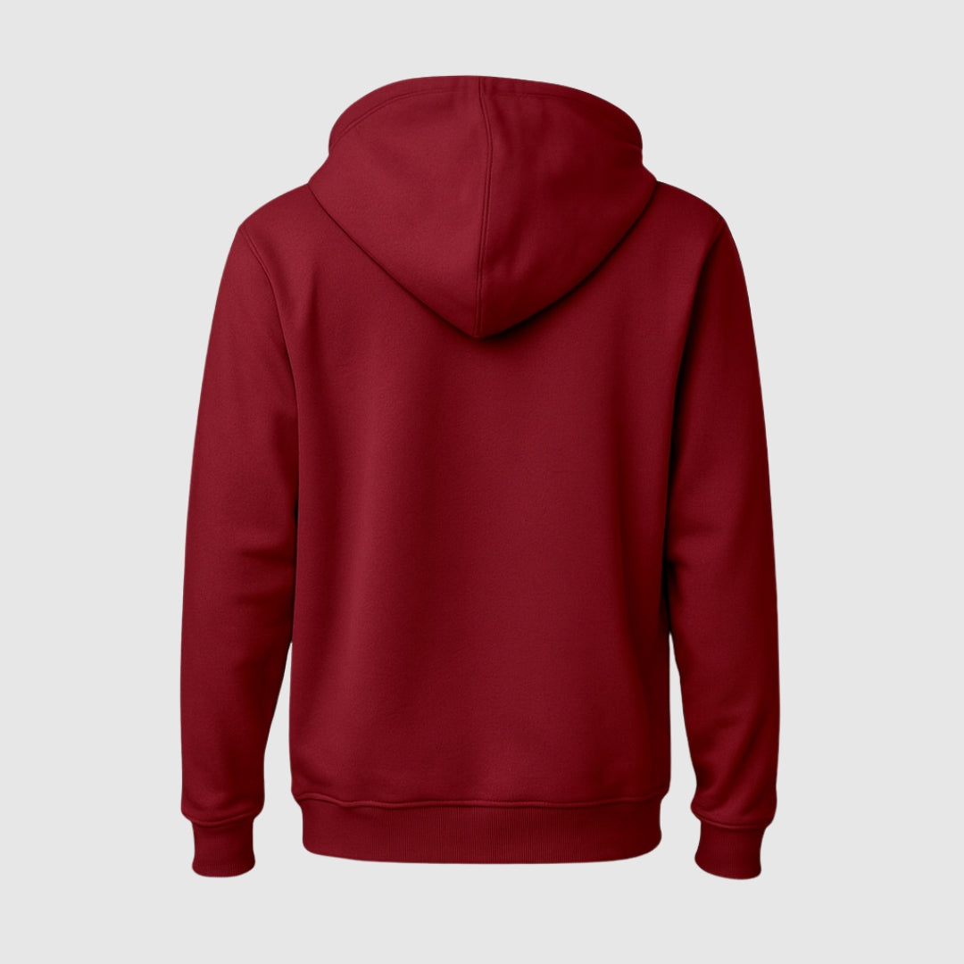 Body-Fit Red Wine Hoodie