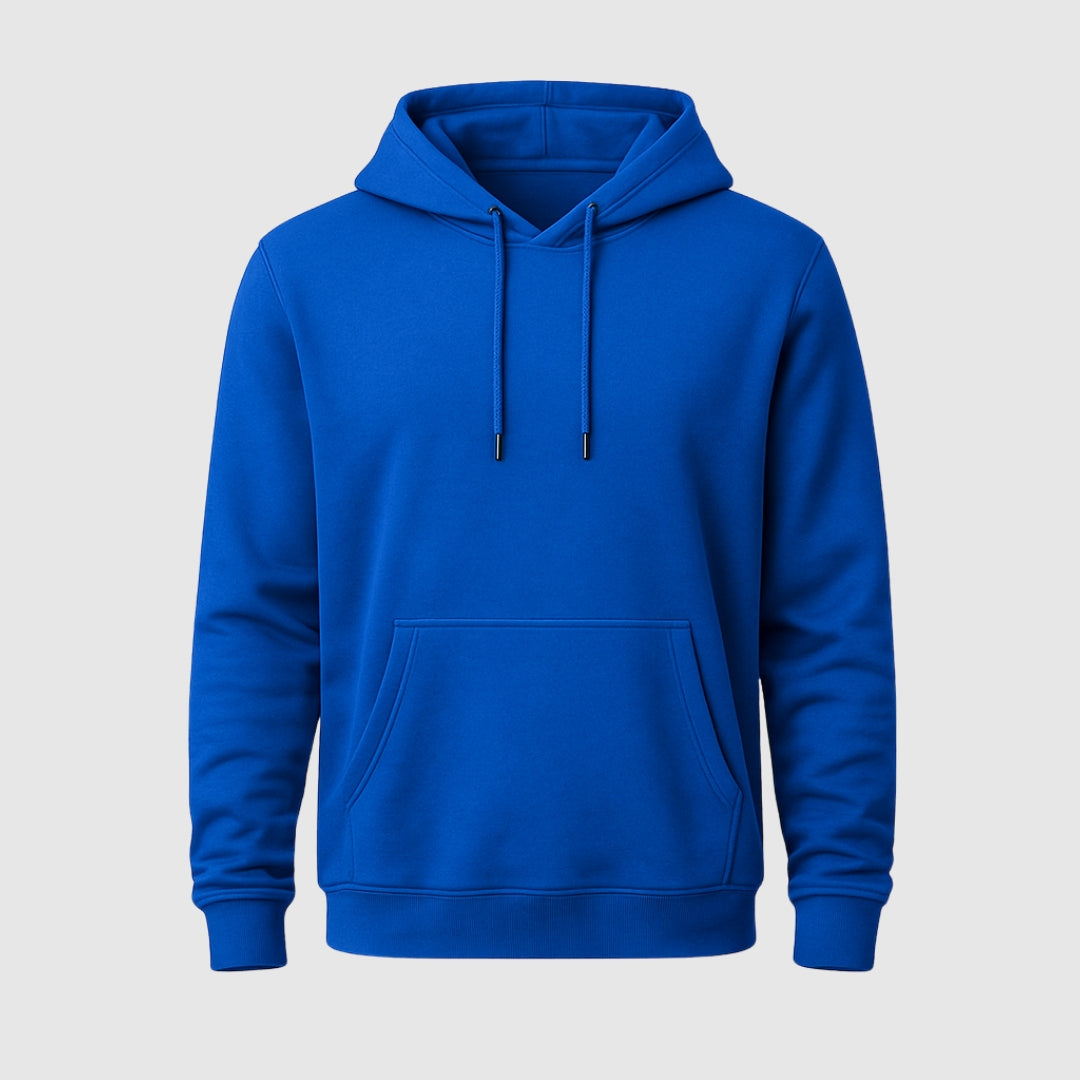 Body-Fit Electric Blue Hoodie