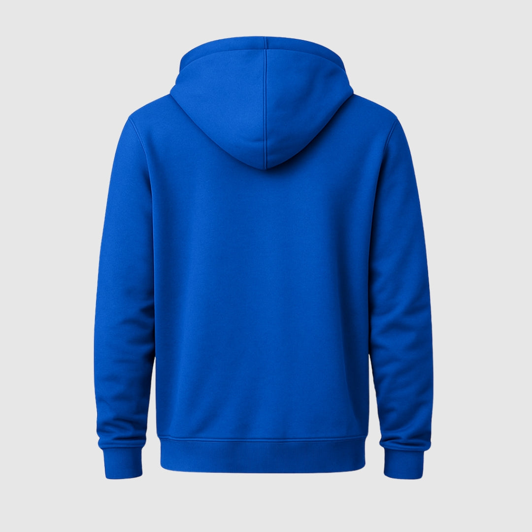Body-Fit Electric Blue Hoodie
