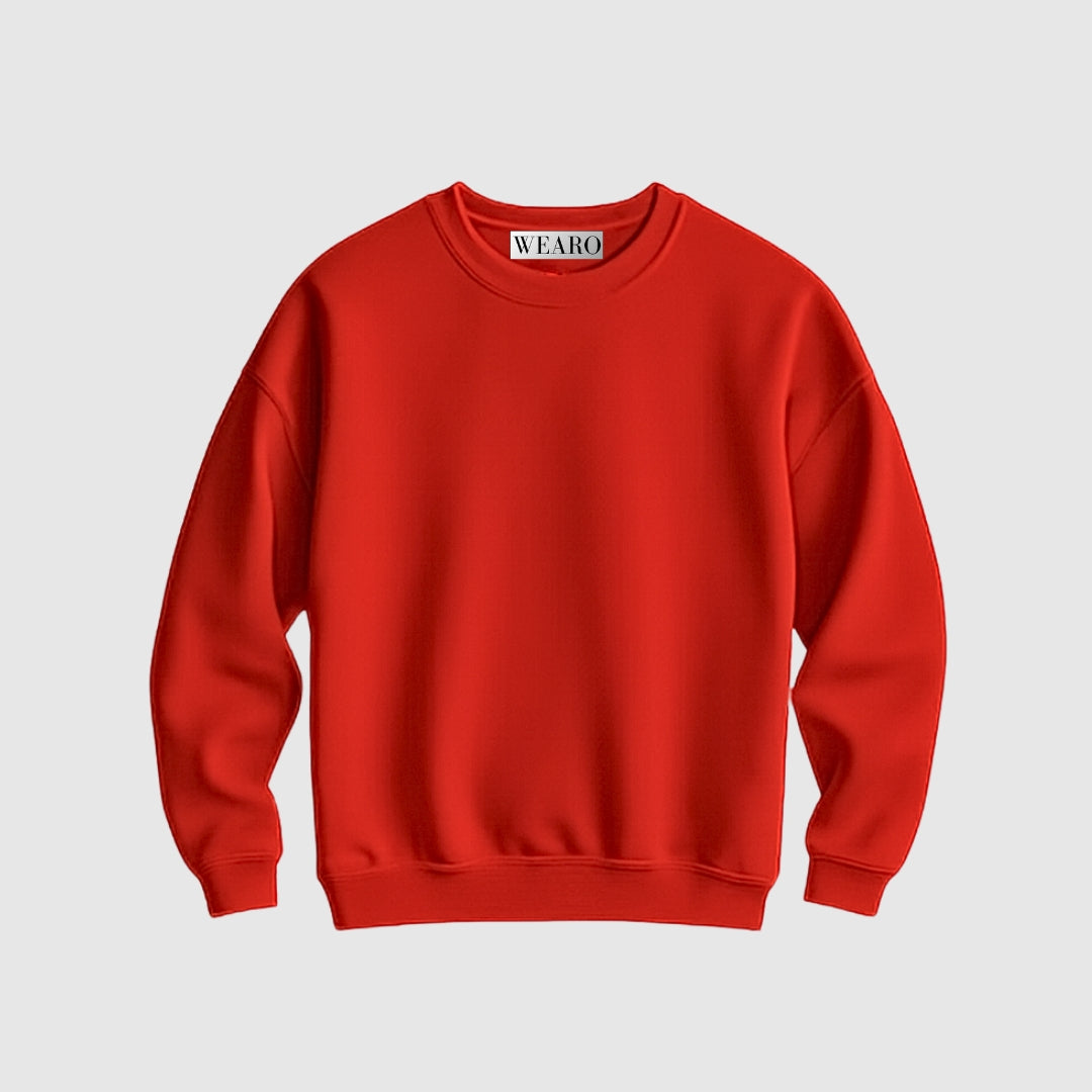 Body-Fit Red Sweat Shirt