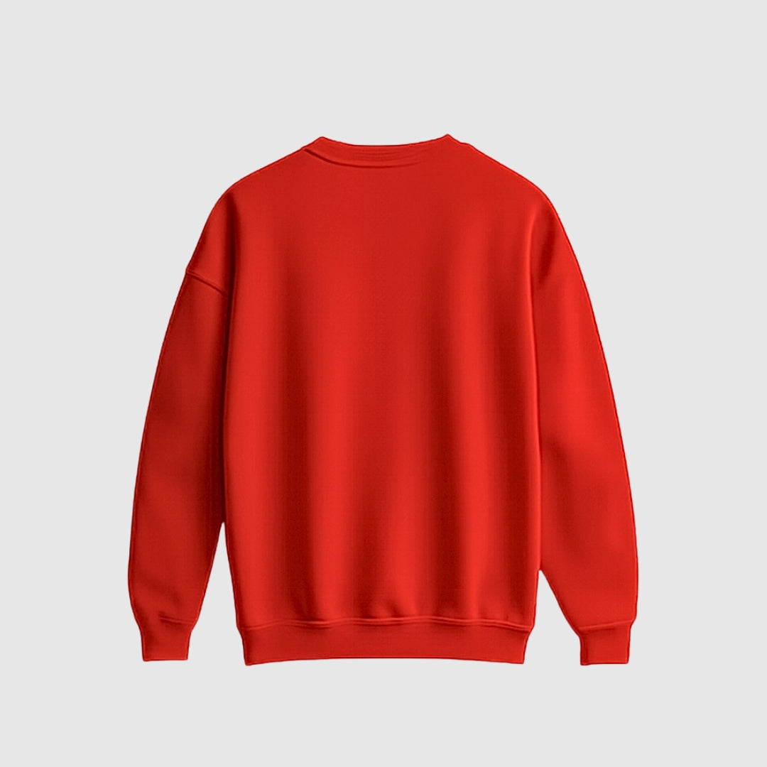 Body-Fit Red Sweat Shirt